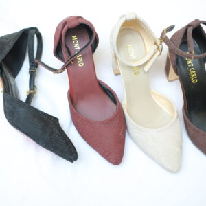 Women is block heel ankle strap pumps